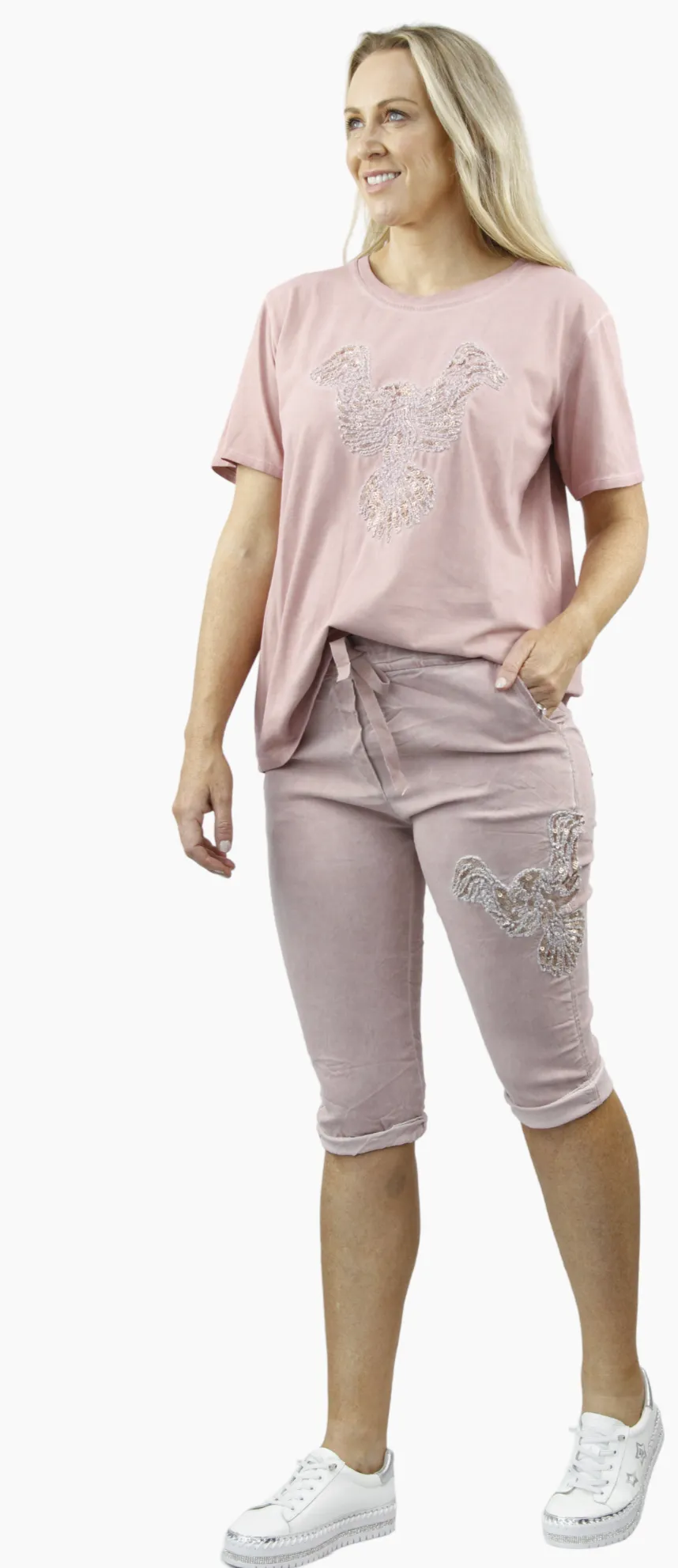 HARMONI PASSION Linen Top and shorts