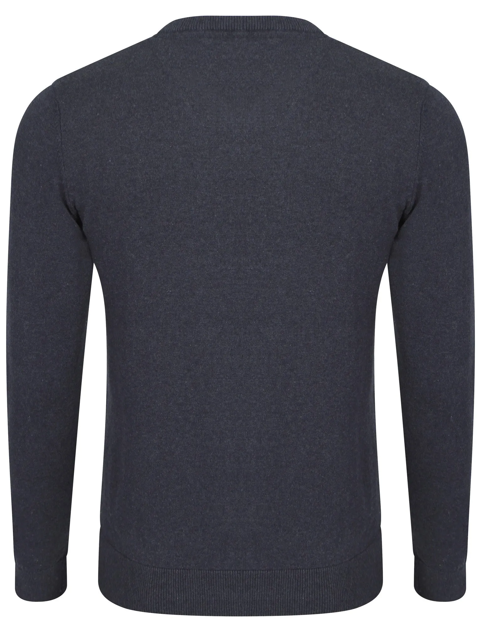 Heppleston V-neck Cotton Jumper in Midnight Blue Marl - Tokyo Laundry