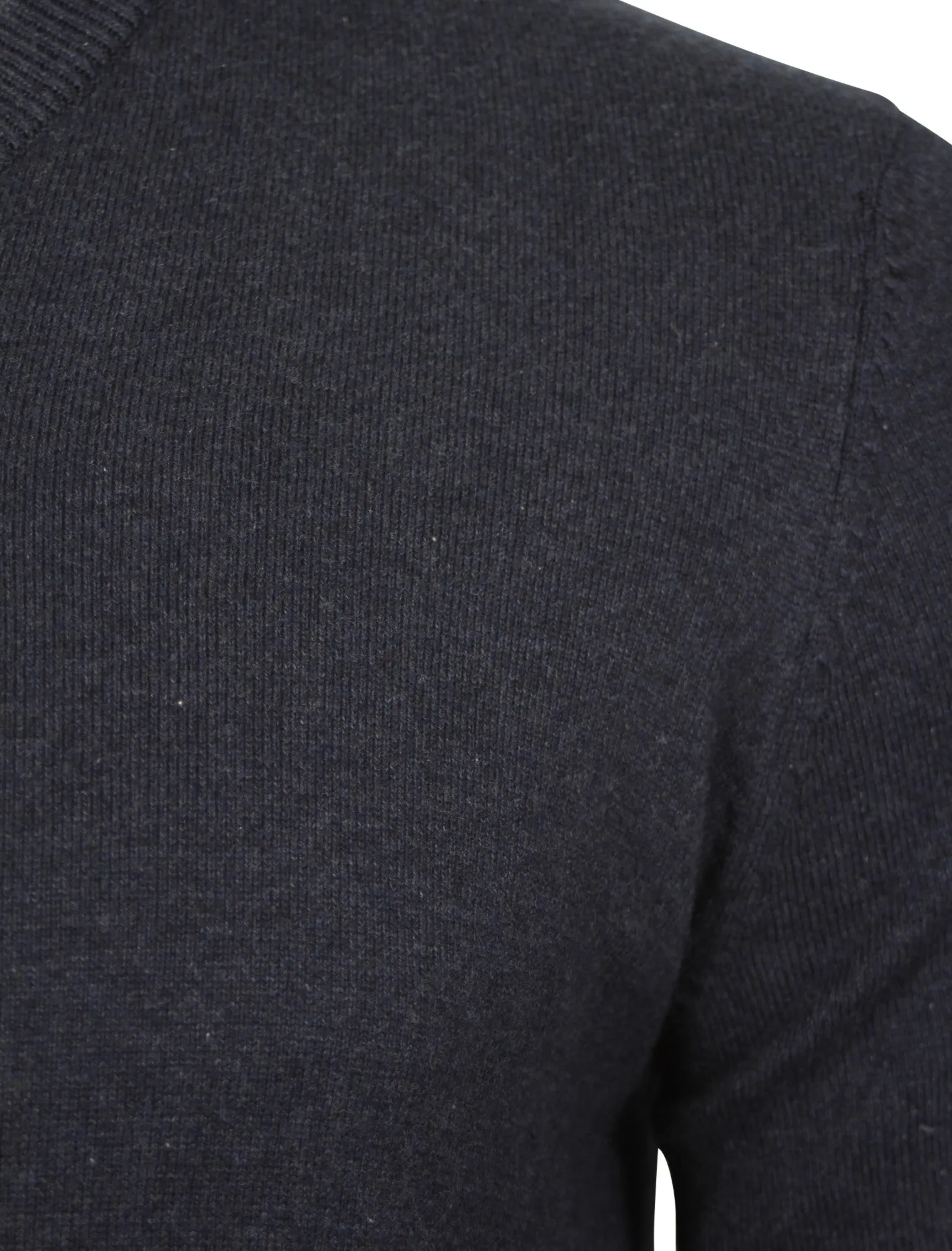 Heppleston V-neck Cotton Jumper in Midnight Blue Marl - Tokyo Laundry