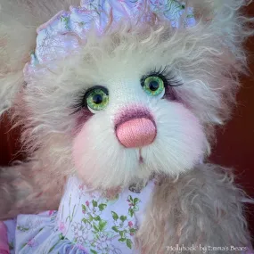 Hollyhock - 16" Tipped Curlylocks and Alpaca artist bear by Emma's Bears - OOAK