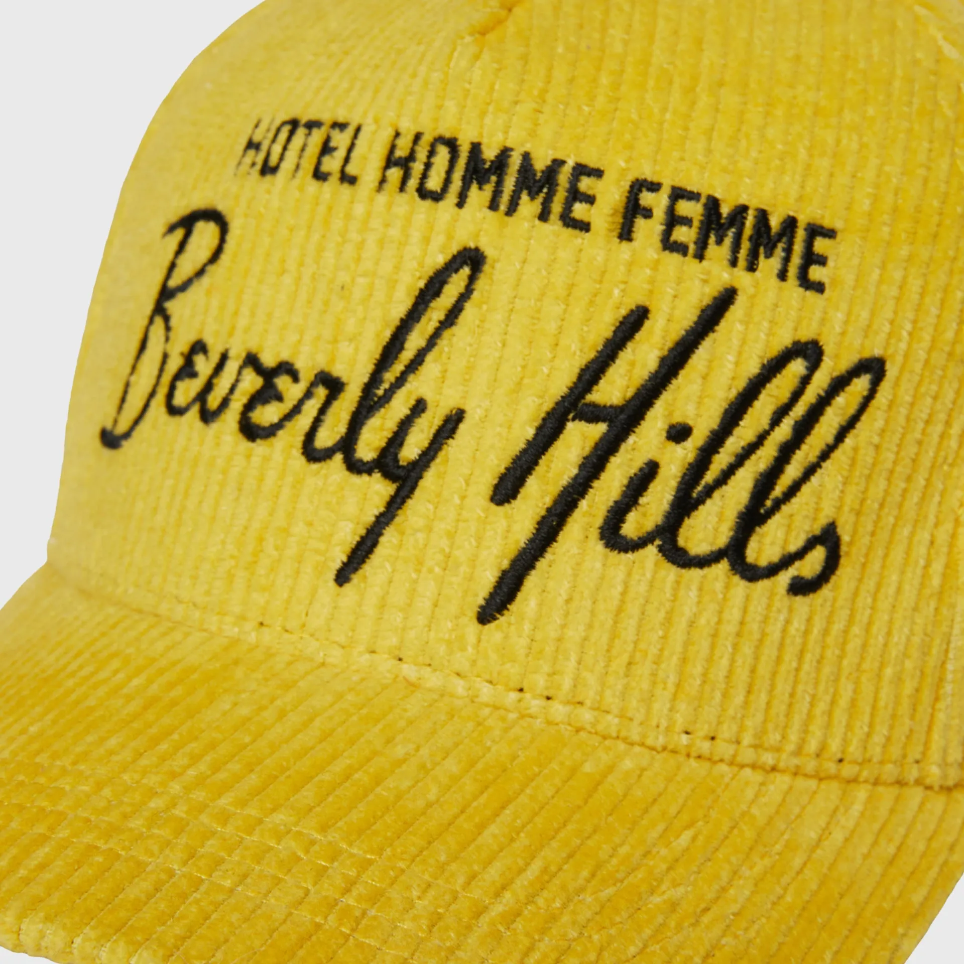 Homme Hotel Corduroy Hat Yellow