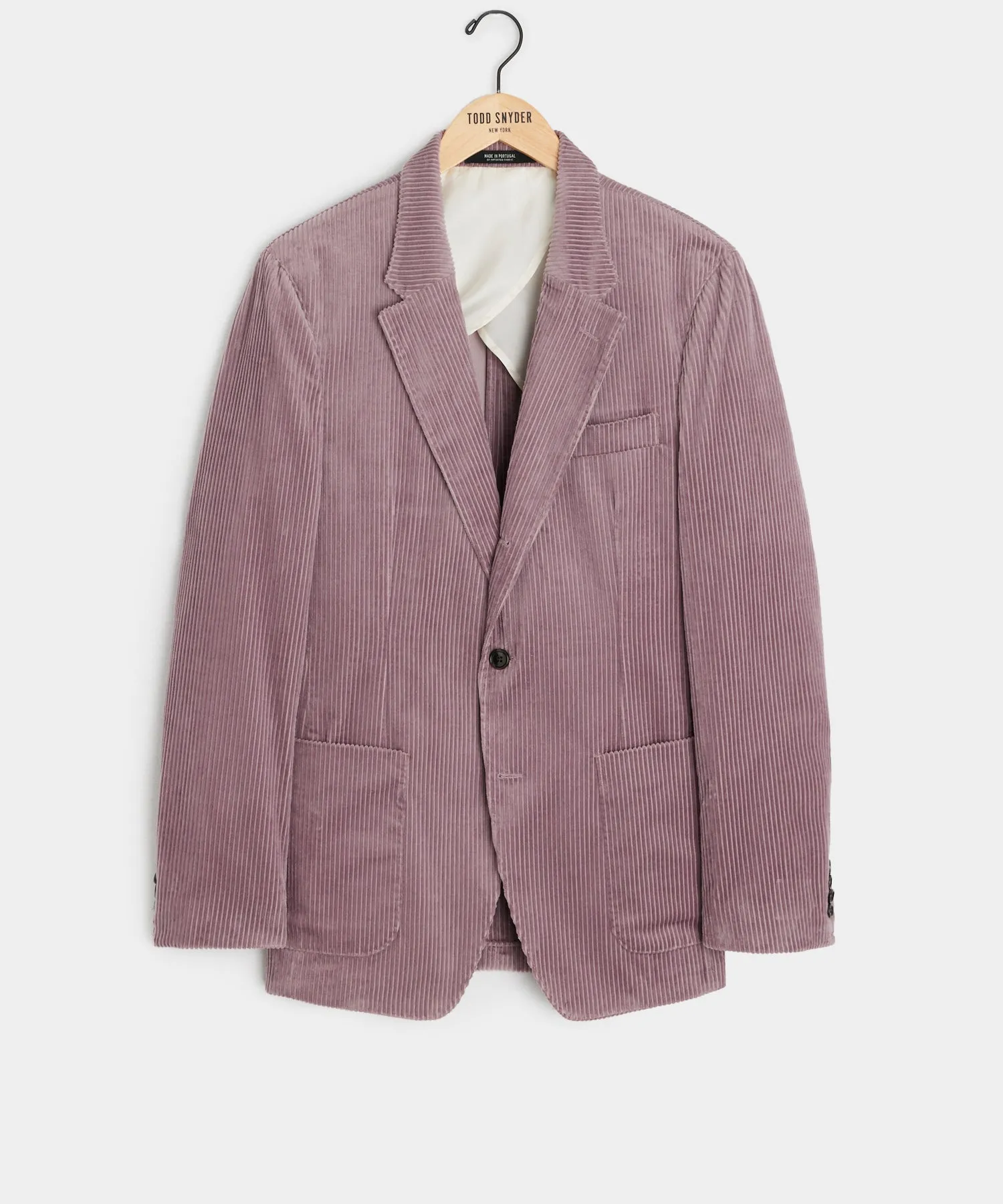 Italian Wide Wale Corduroy Madison Jacket in Mauve