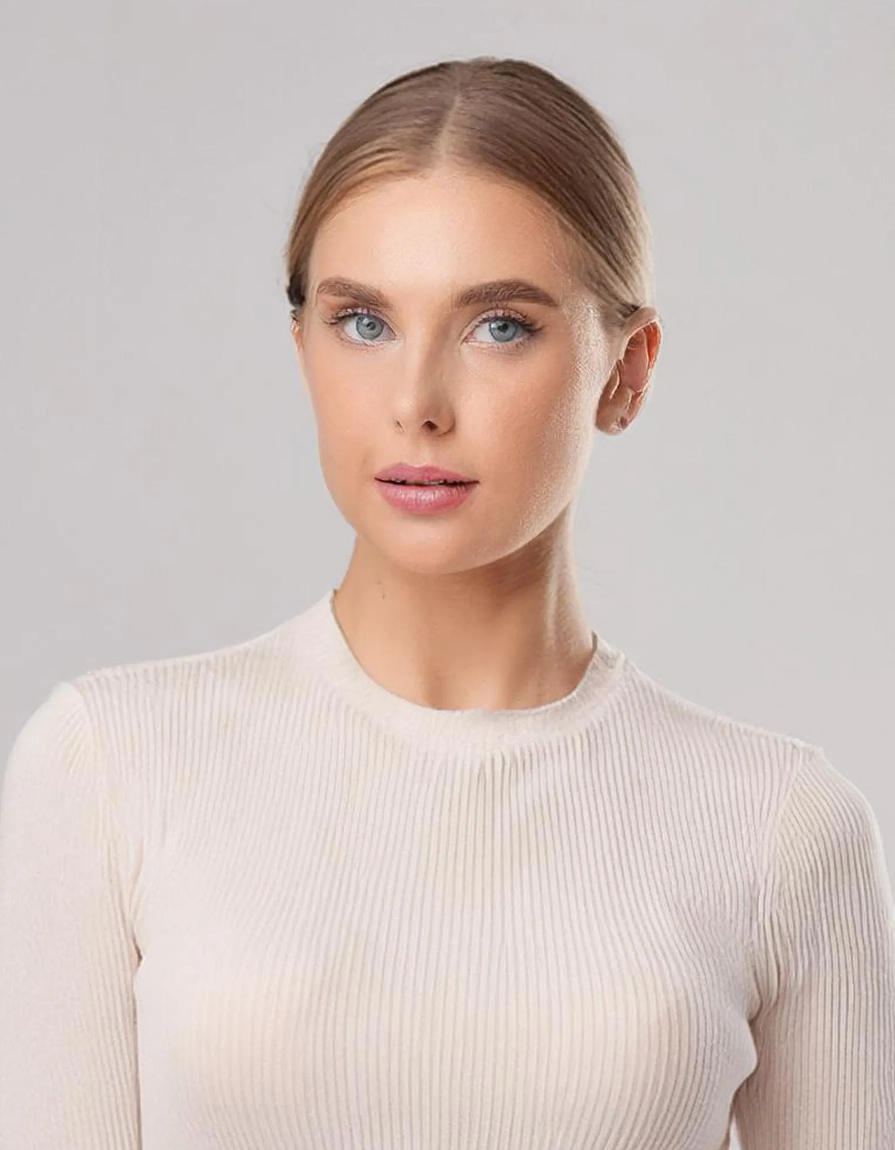 Ivory Turtleneck Bodycon Dress