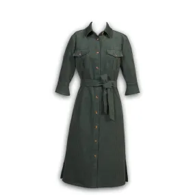 J. Peterman Women's Corduroy Shirtdress - Spruce