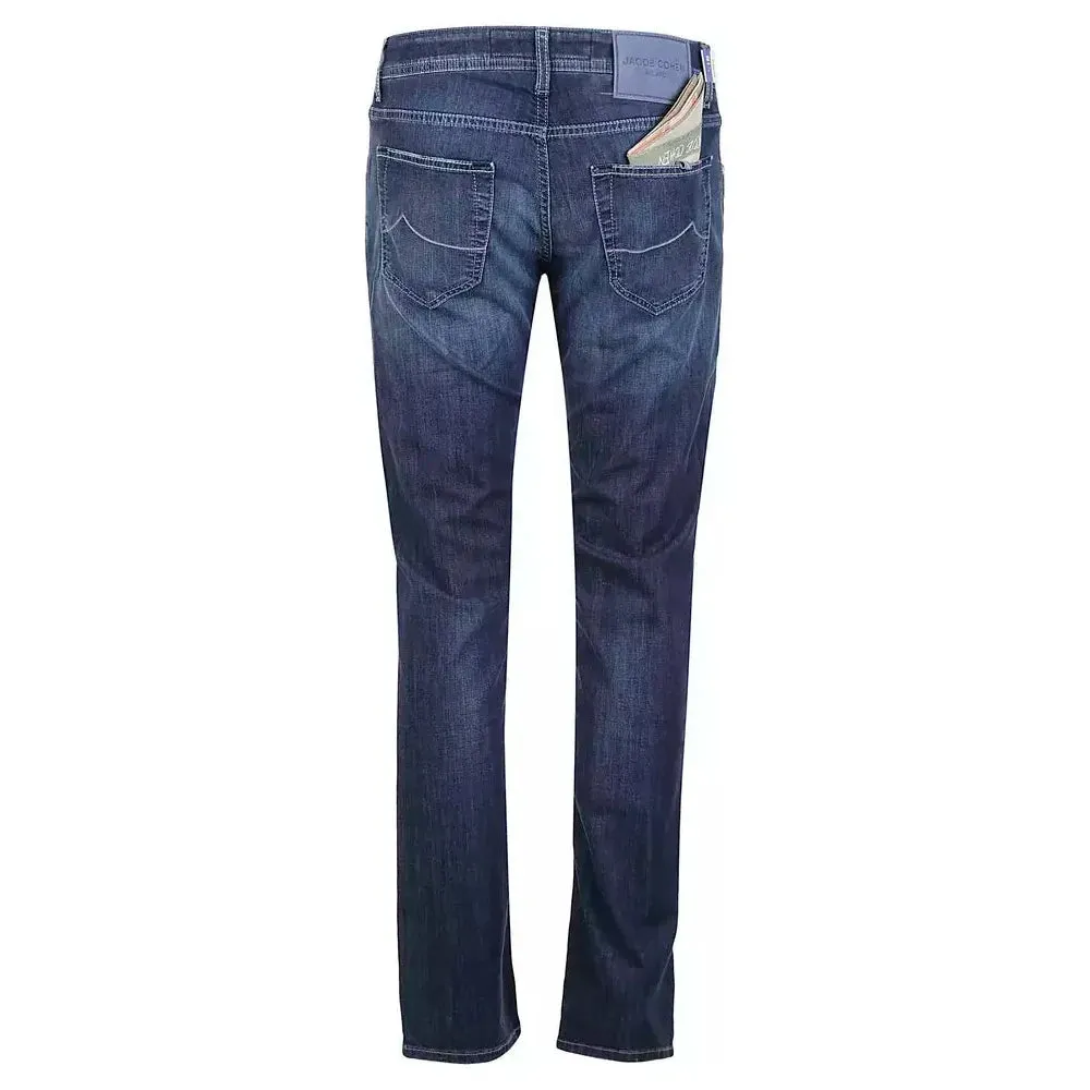 Jacob Cohen Elegant Light Blue Stretch Jeans