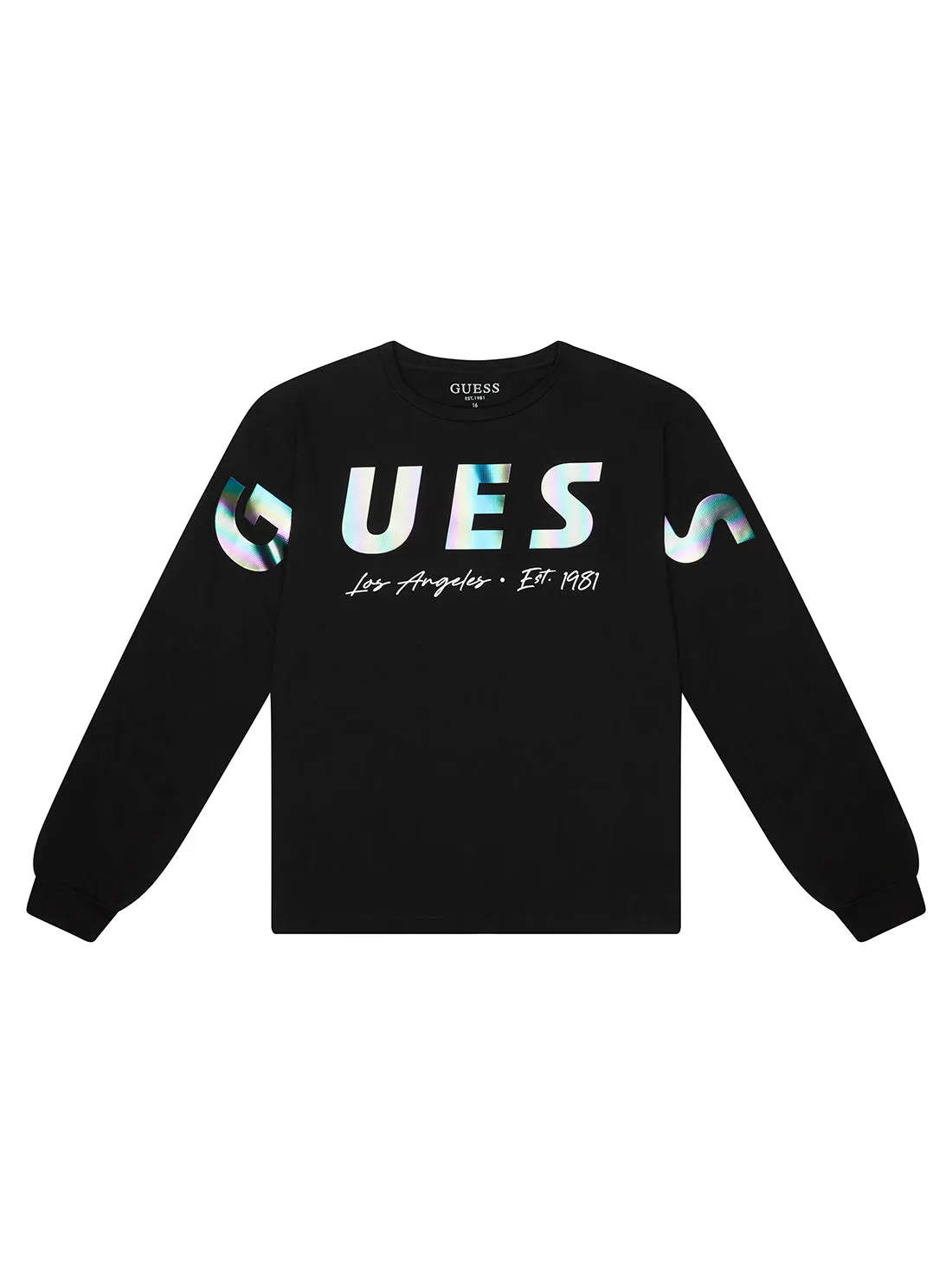 Jet Black Metallic Logo Jumper (7-16)