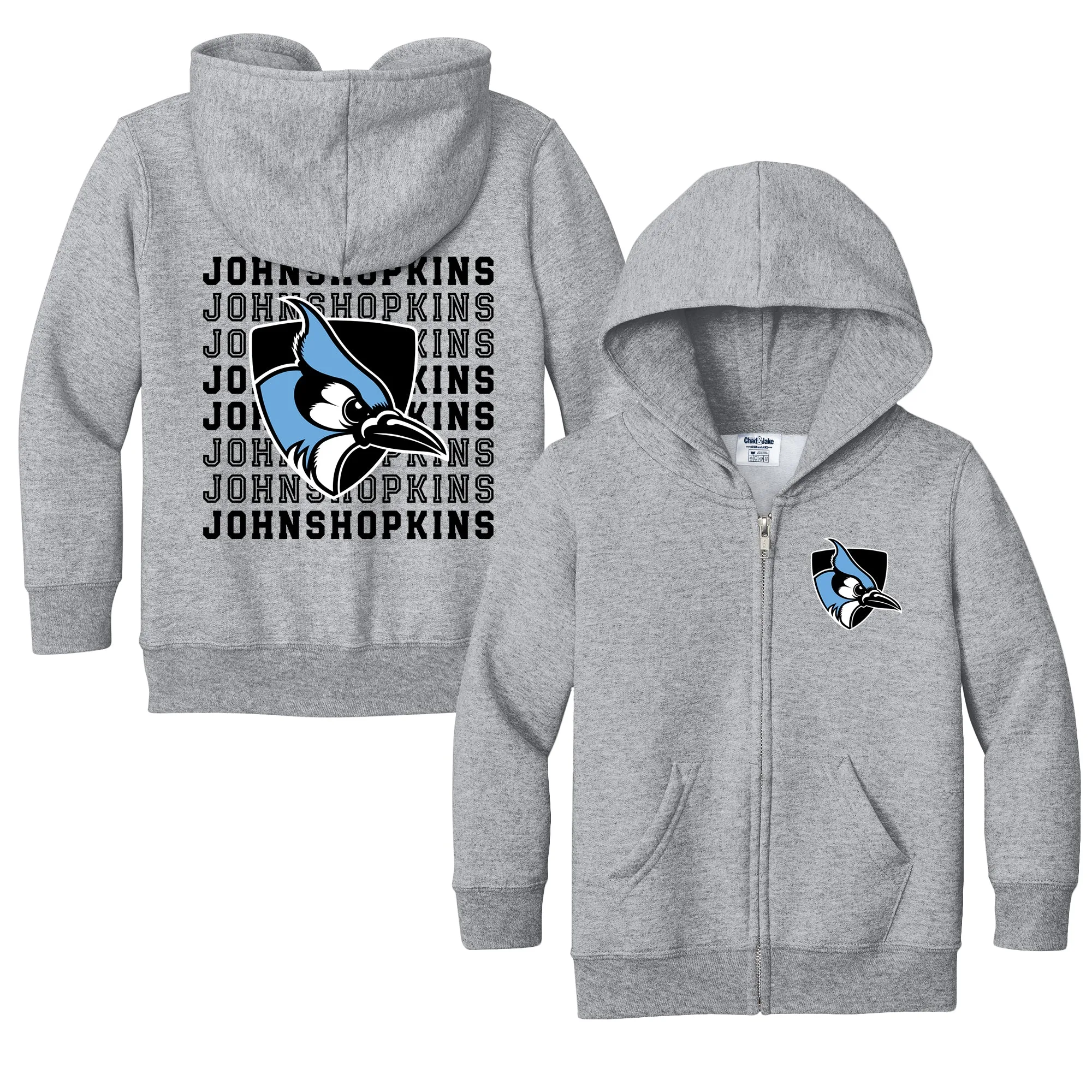 Johns Hopkins Blue Jays Retro Toddler Full-Zip Sweatshirt