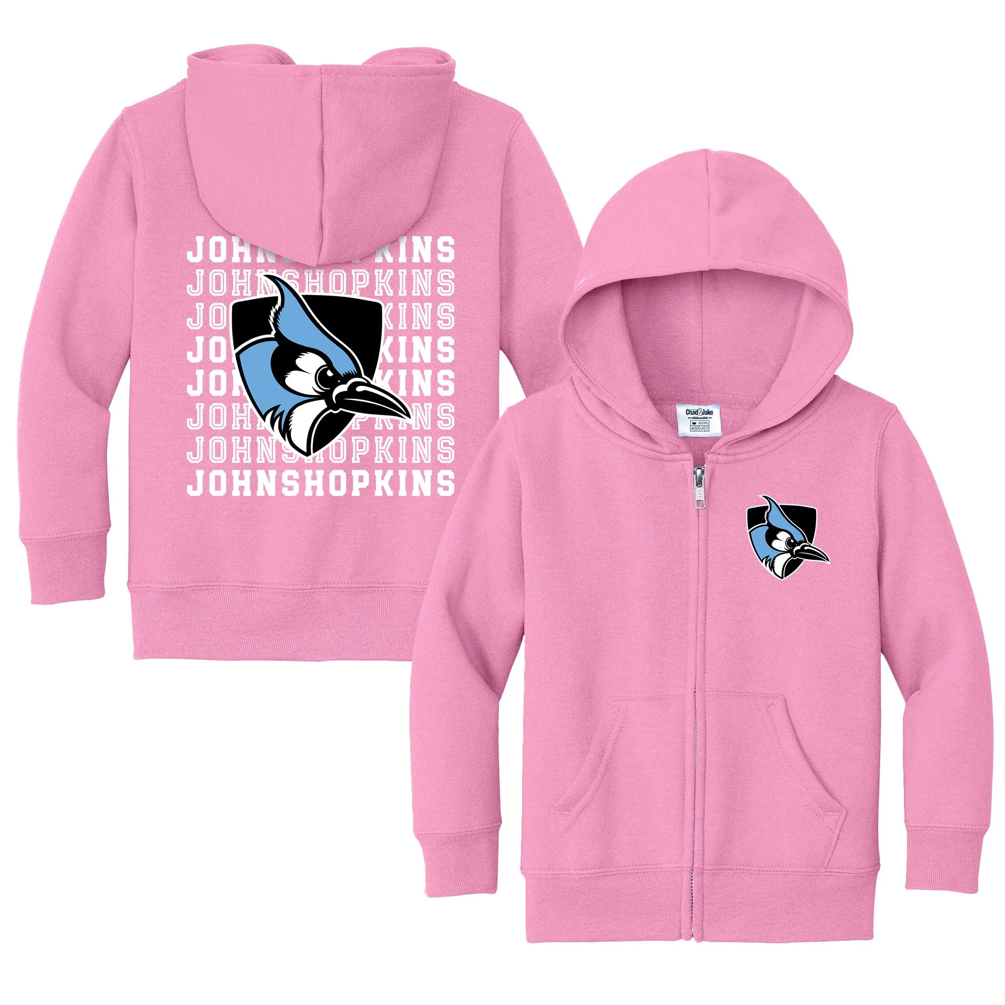 Johns Hopkins Blue Jays Retro Toddler Full-Zip Sweatshirt