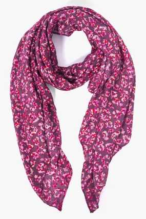 Kim Lightweight Scarf - Fuchsia, Animal Foil