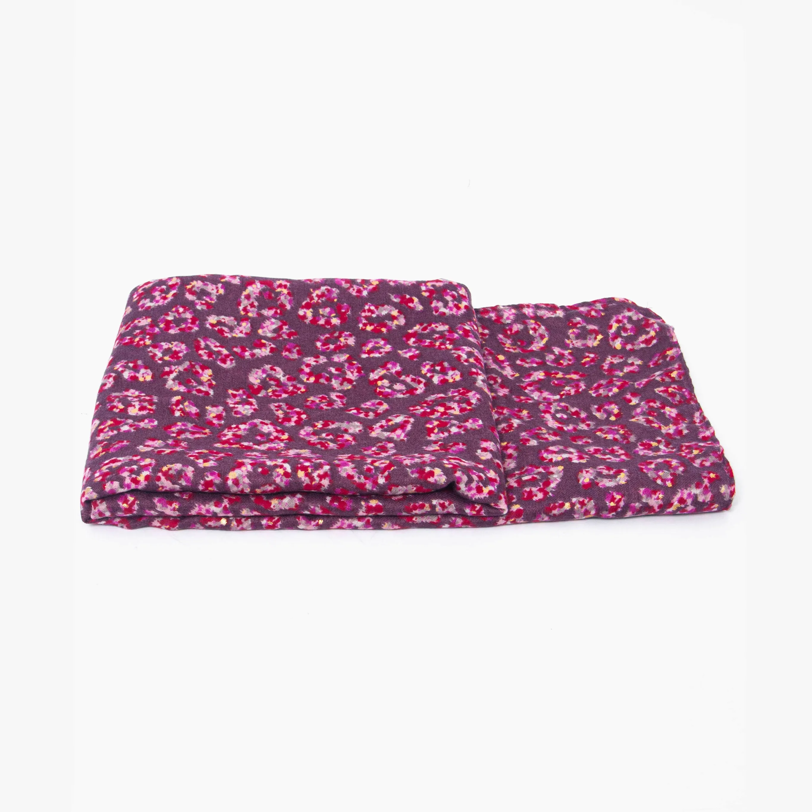 Kim Lightweight Scarf - Fuchsia, Animal Foil