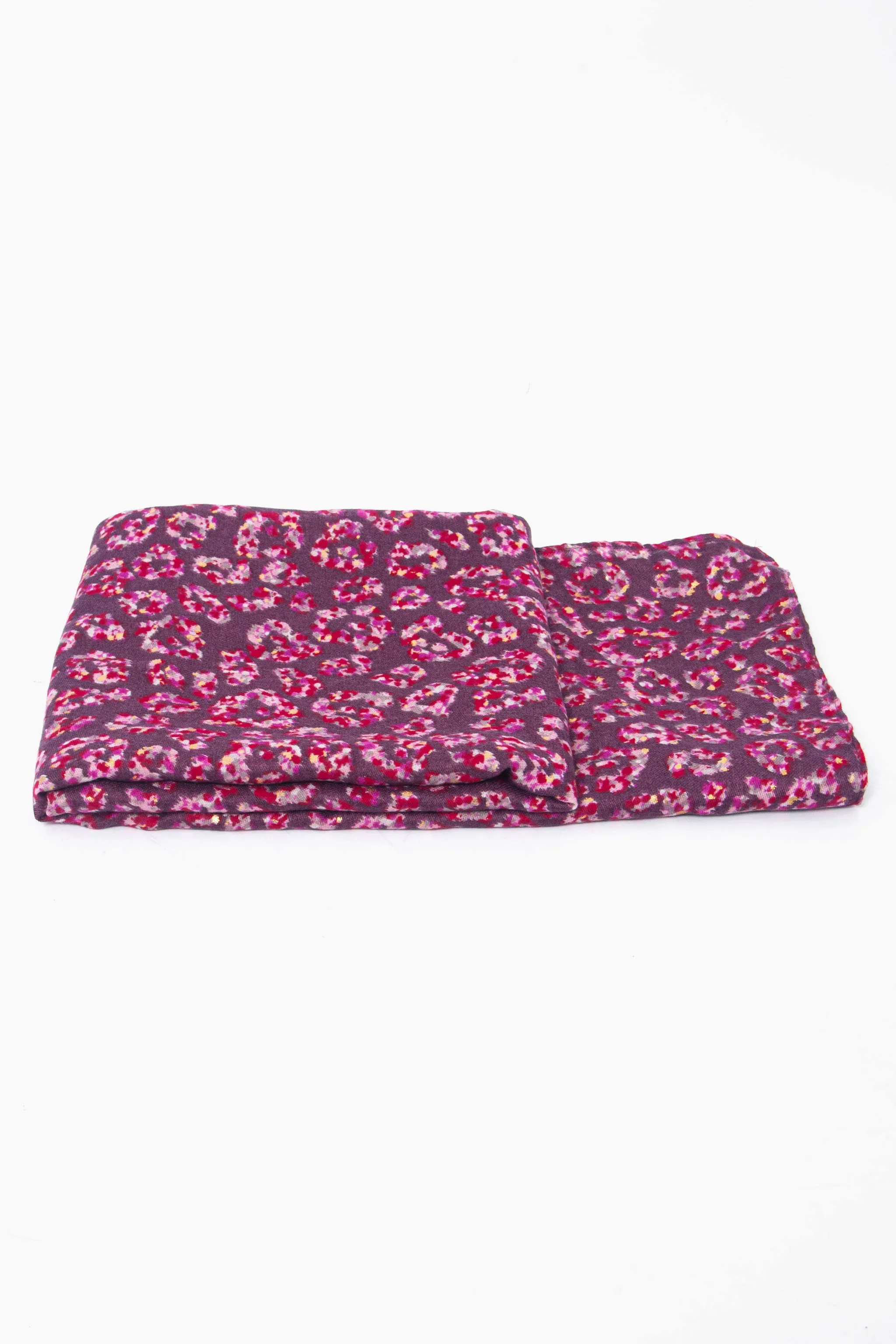 Kim Lightweight Scarf - Fuchsia, Animal Foil