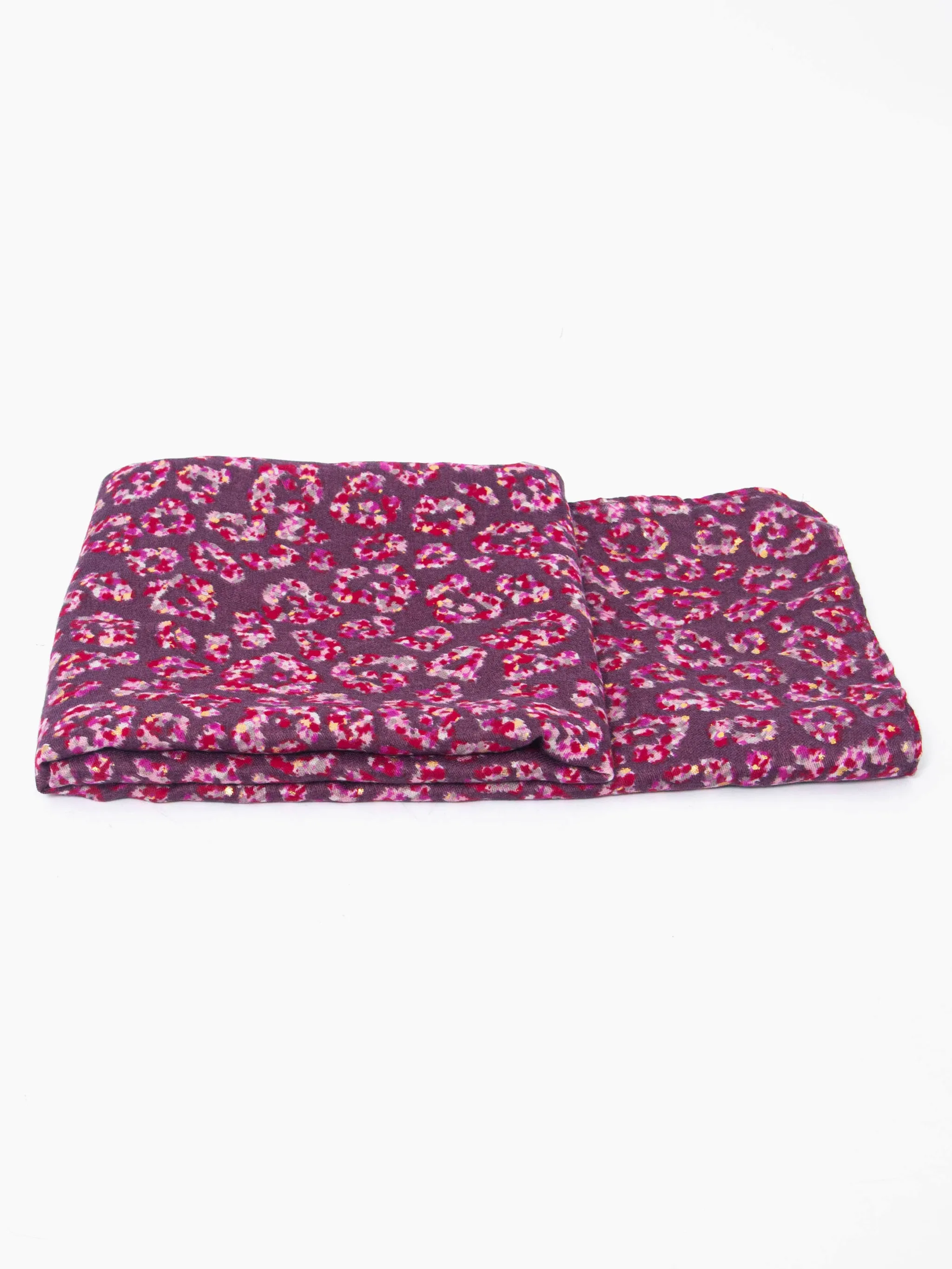 Kim Lightweight Scarf - Fuchsia, Animal Foil