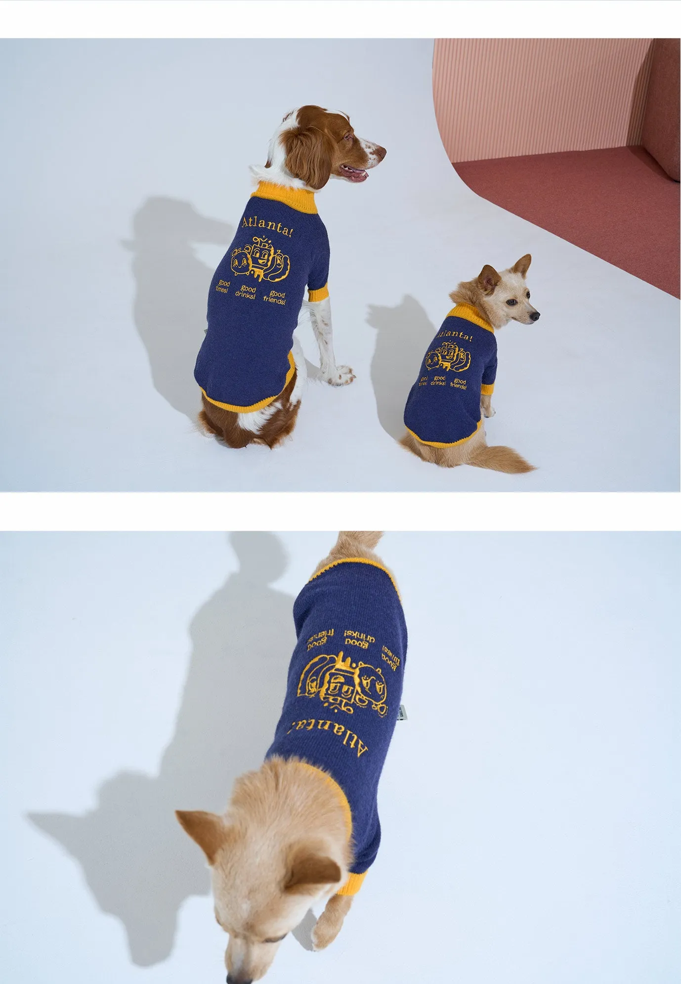 Korean Design Happy Pet Knitted Jumper for Dogs / Cats