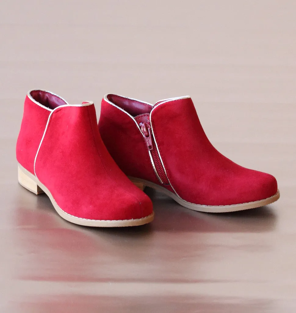 L'Amour Girls Corduroy Ankle Boots