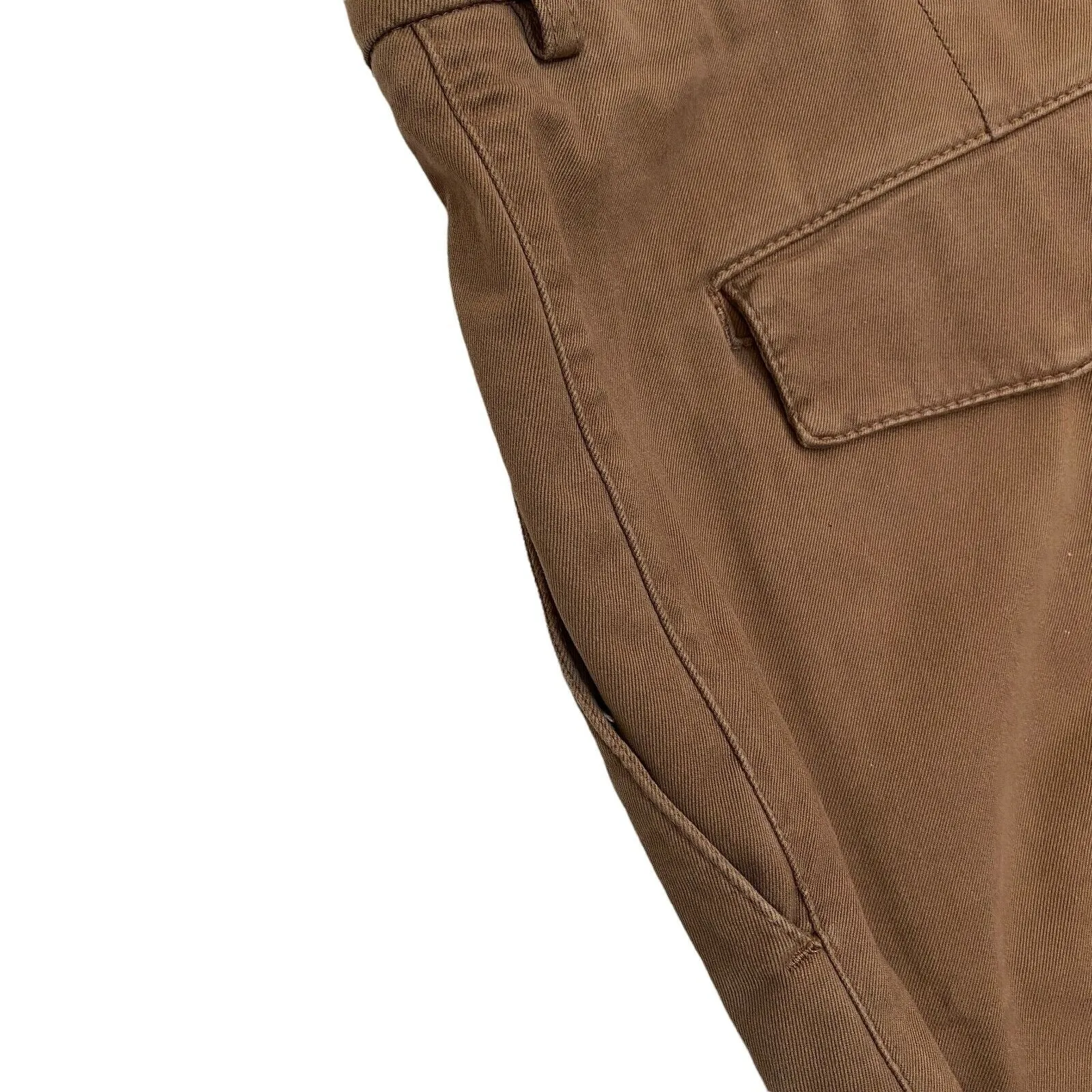 Leisure Fit Brown Drawstring Chino Pants