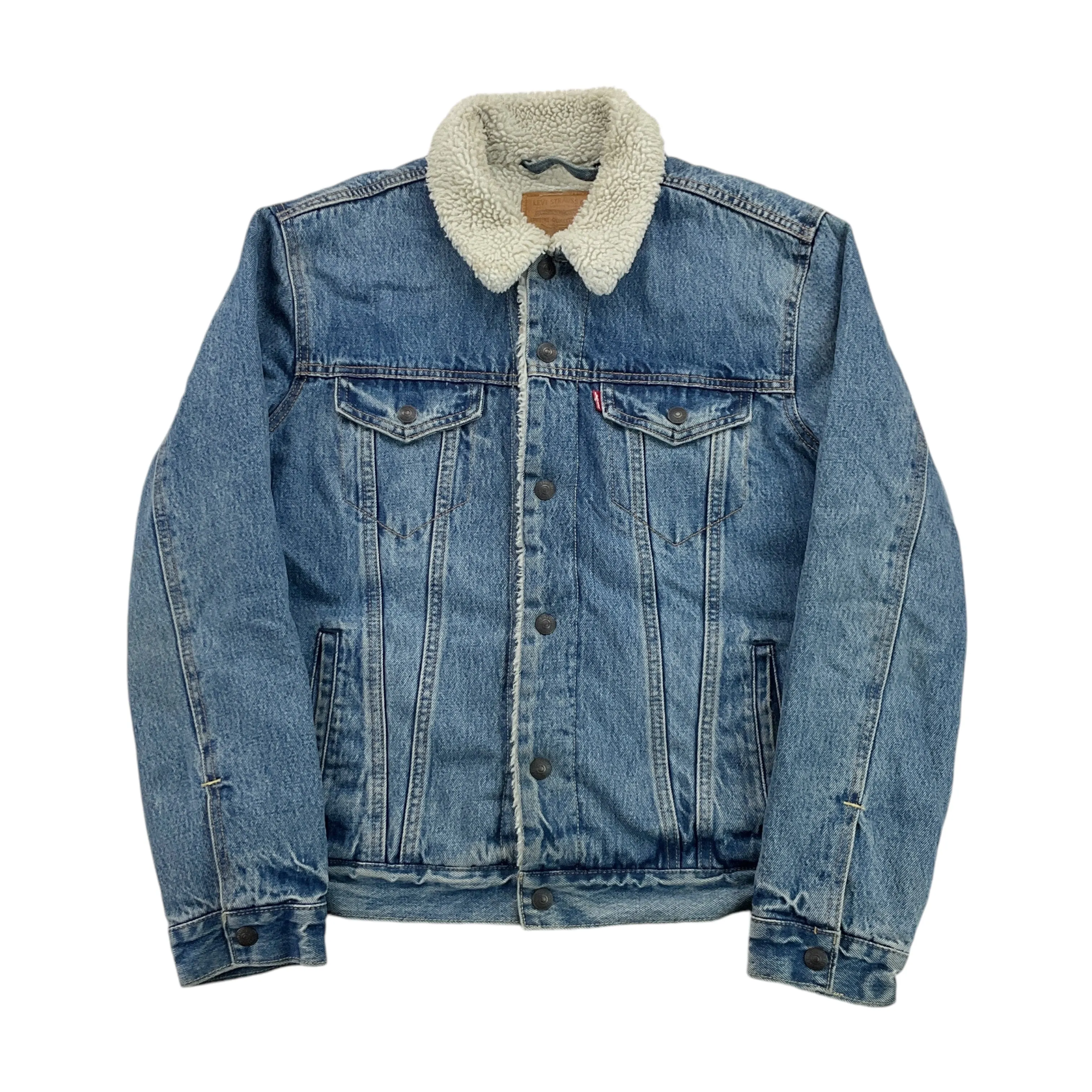 Levis Sherpa Fleece Denim Jacket - Medium