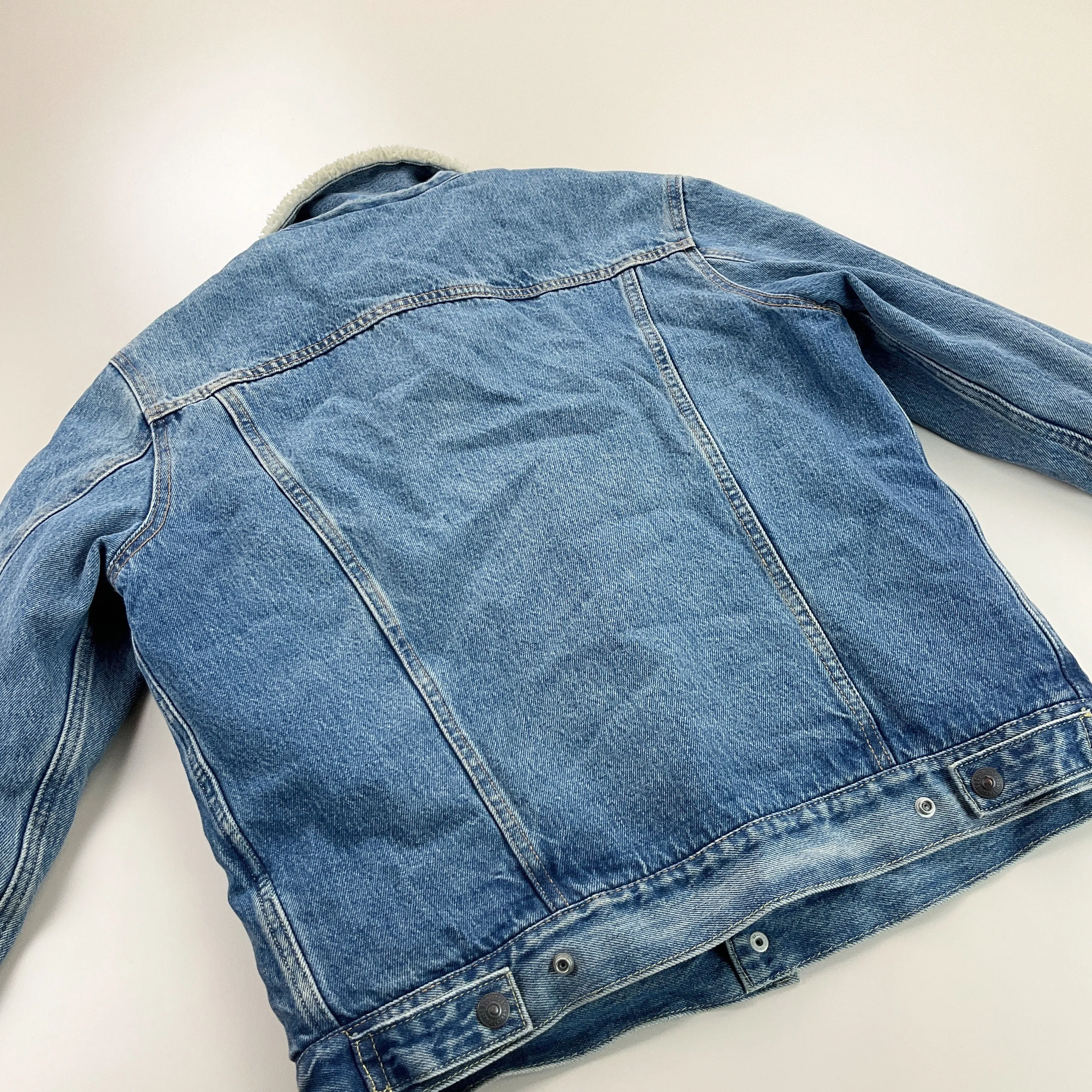 Levis Sherpa Fleece Denim Jacket - Medium