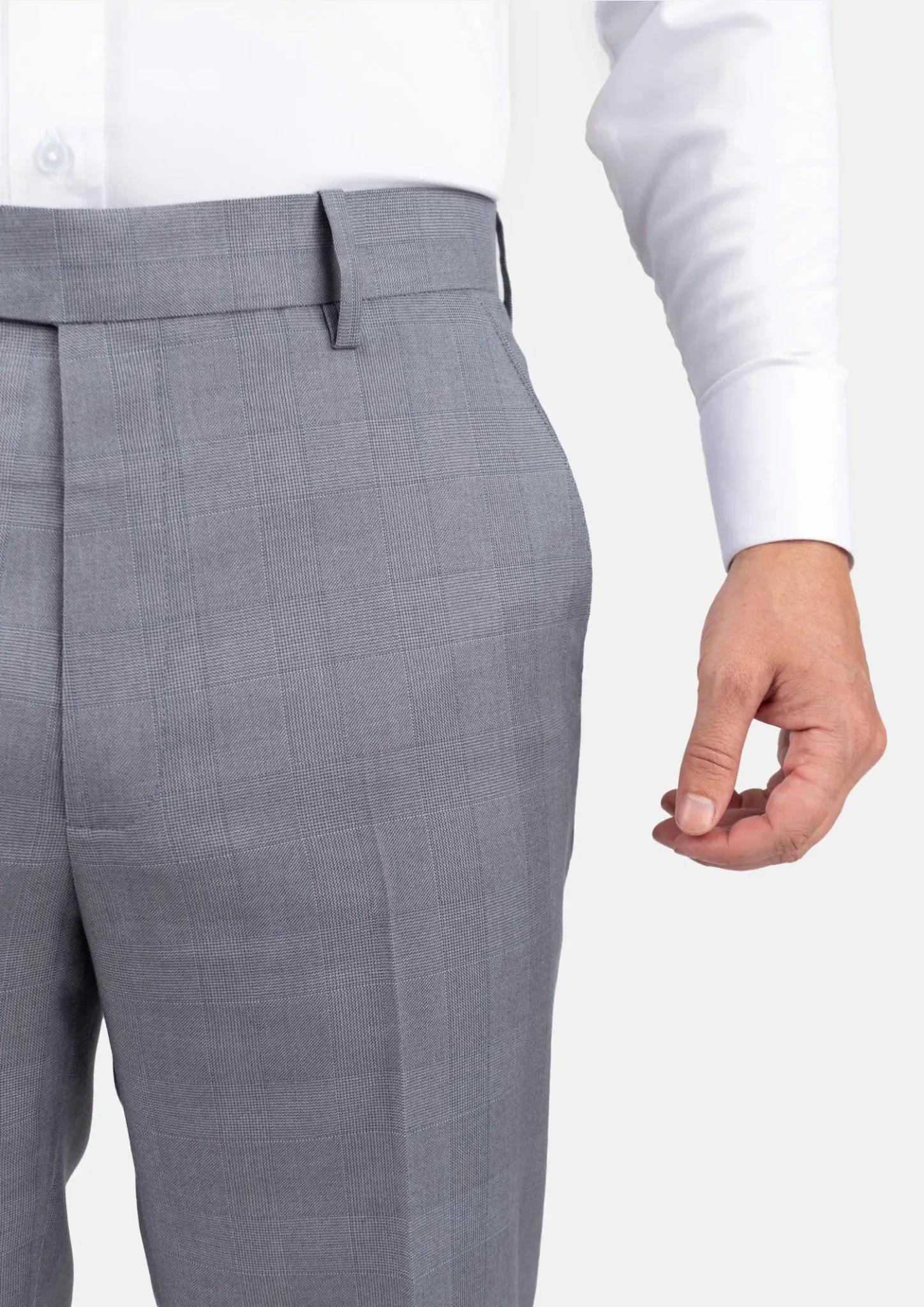 Light Grey Prince of Wales Pants