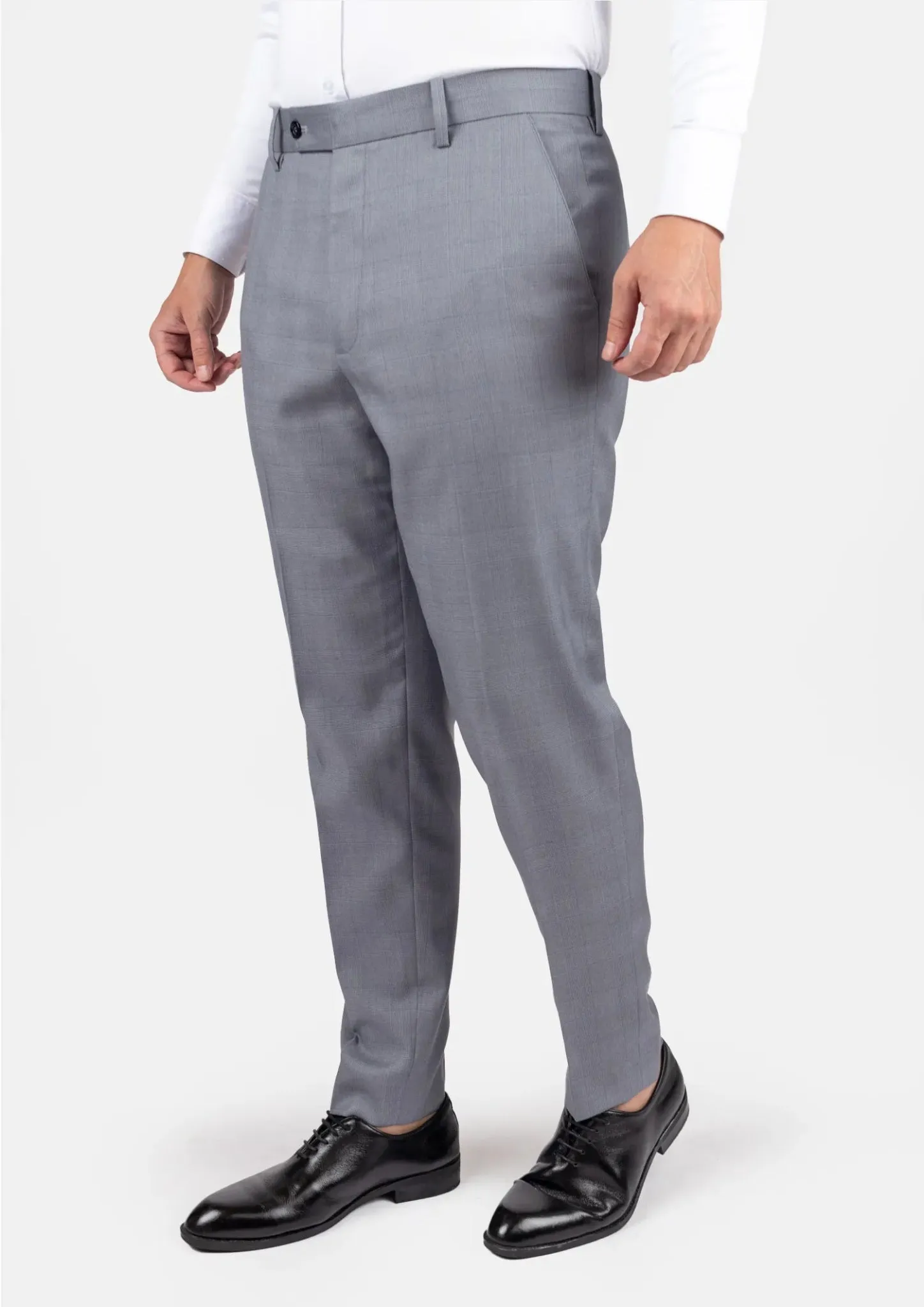 Light Grey Prince of Wales Pants