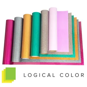 Logical Color GlitterSOFT - Glitter Heat Transfer Vinyl Sheets- 10 in x 36 in