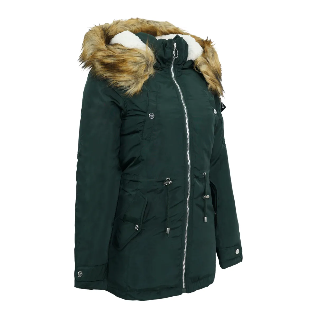 Madden Girl Women's Fur Hooded Jacket