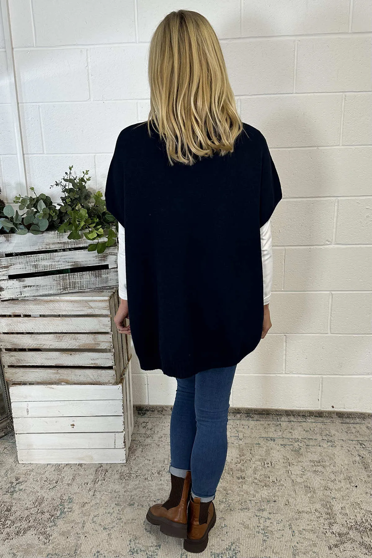 Mairead Polo Neck Jumper Navy