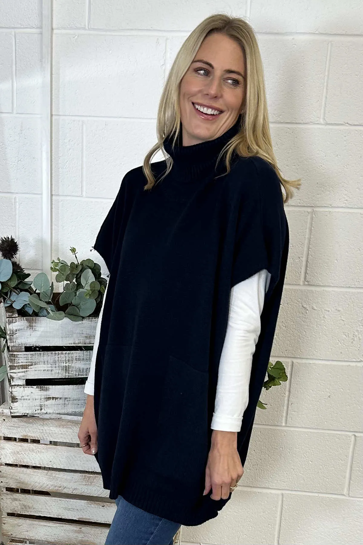 Mairead Polo Neck Jumper Navy