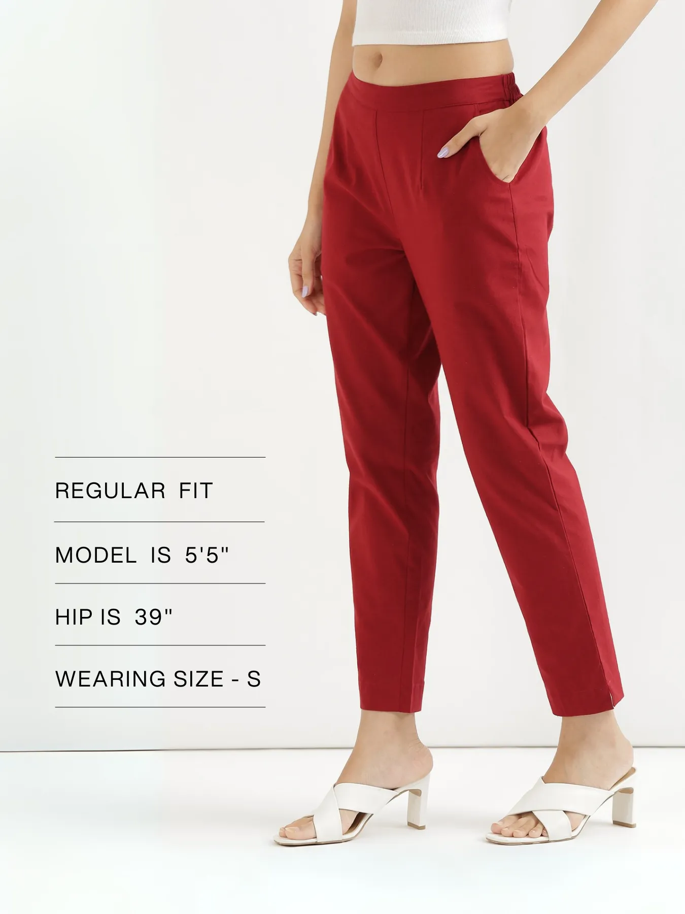 Maroon 100% Cotton - Everyday Pants