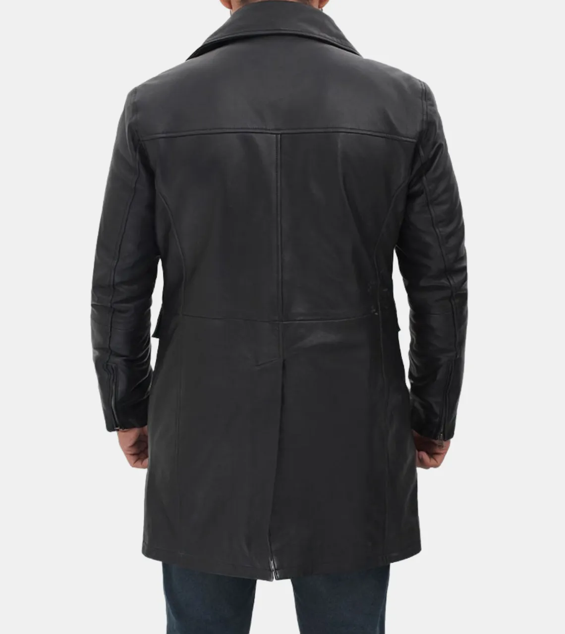 Maylin Men's Black Leather Coat