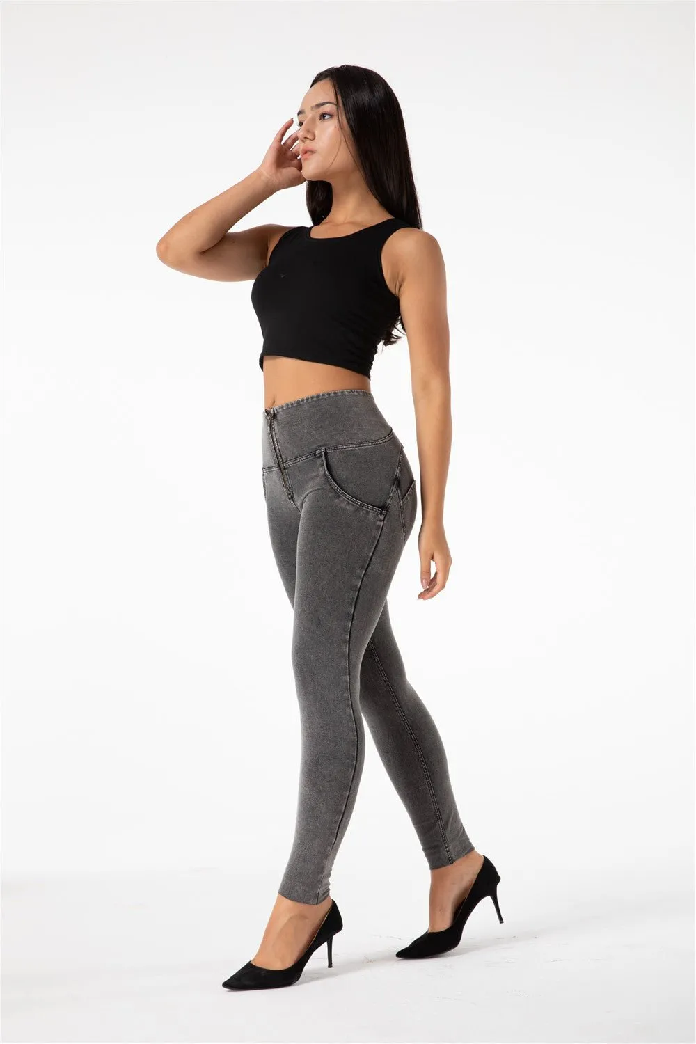 Melody Shaping Pants High Waist Denim Grey