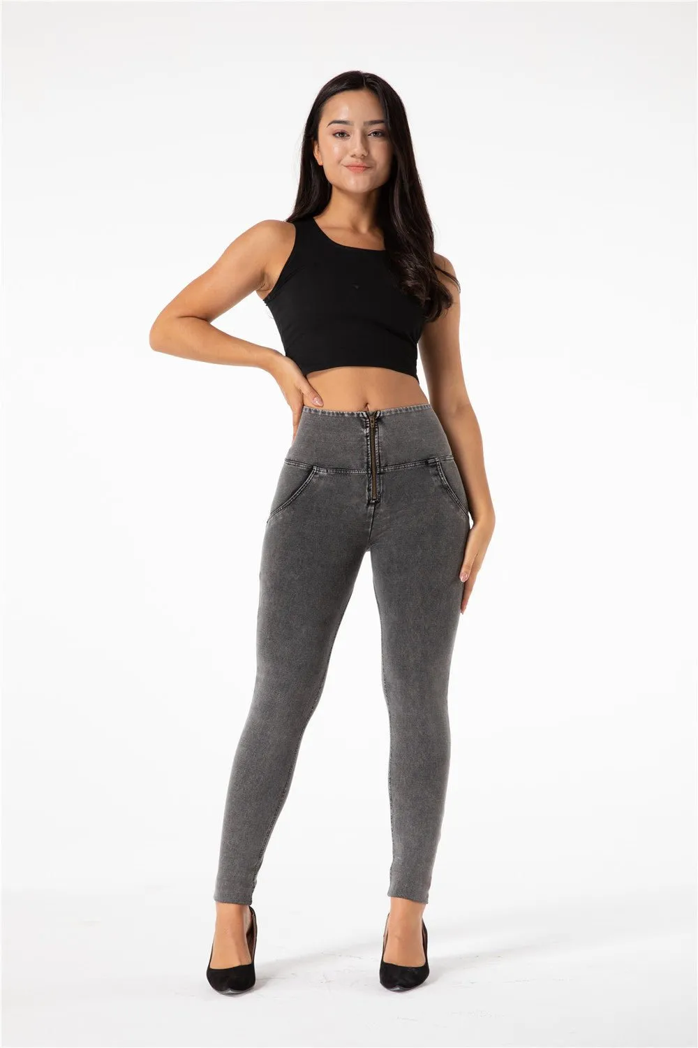 Melody Shaping Pants High Waist Denim Grey