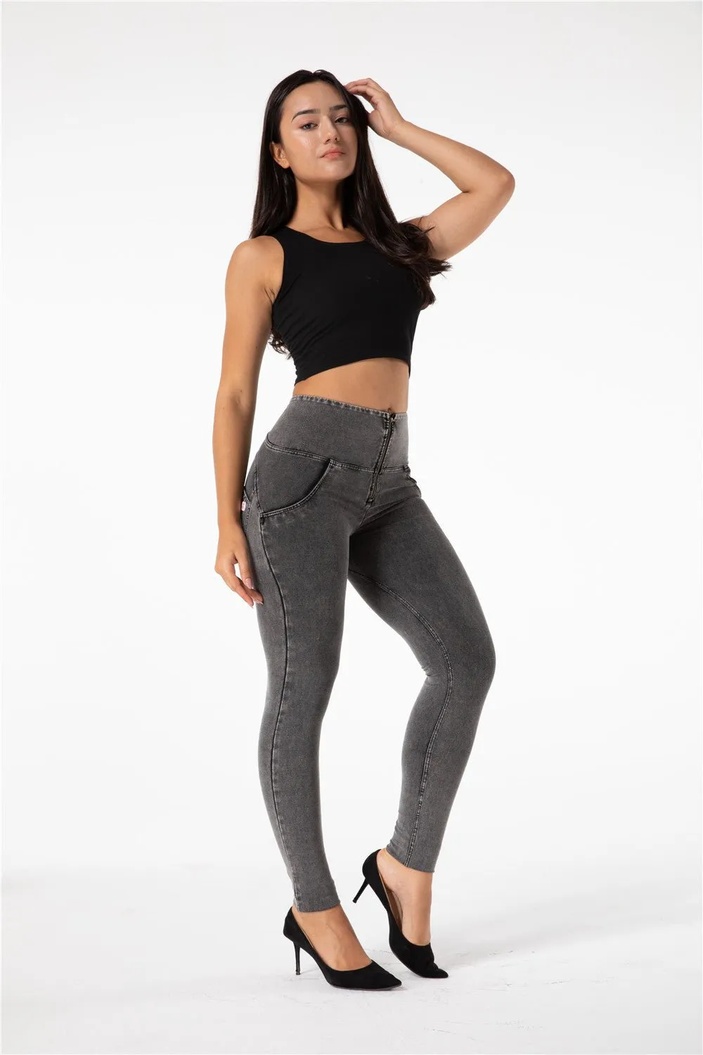 Melody Shaping Pants High Waist Denim Grey