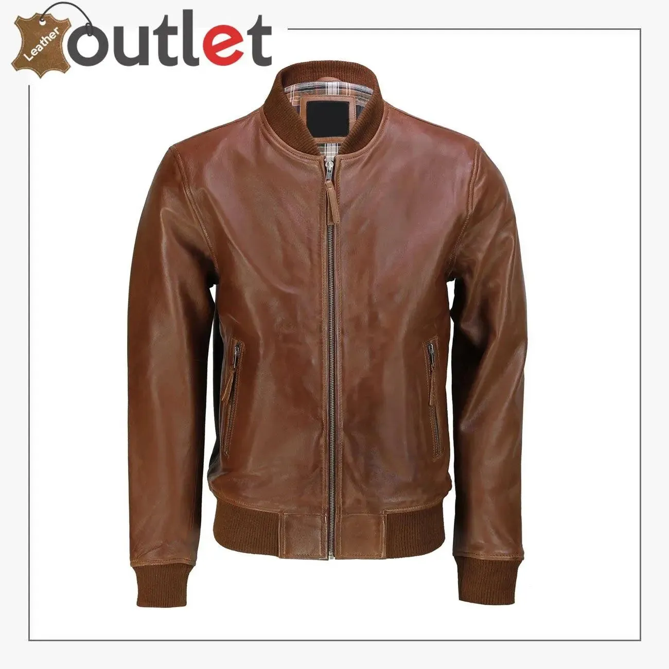 Mens Tan Soft Real Leather Smart Casual Style Jacket