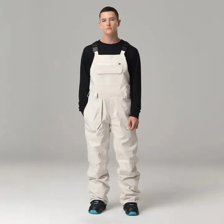 Men's Winter Windproof High Waist Overalls Ski Bibs Pants