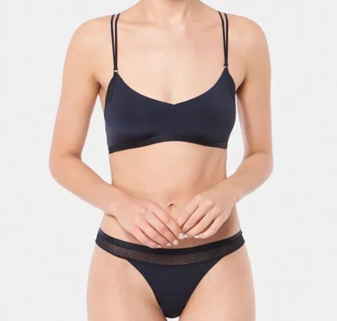 Microfibre tanga [Black]