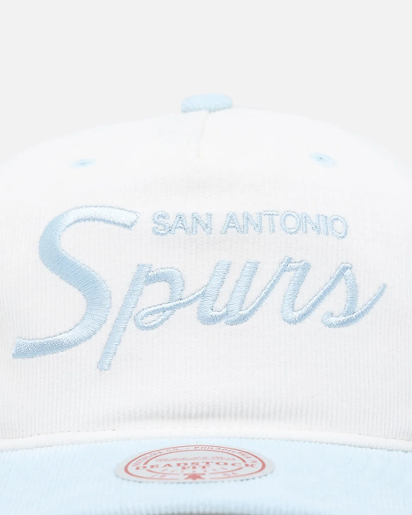 Mitchell & Ness San Antonio Spurs 'Pastel Corduroy' Deadstock Snapback White Cream/Light Blue