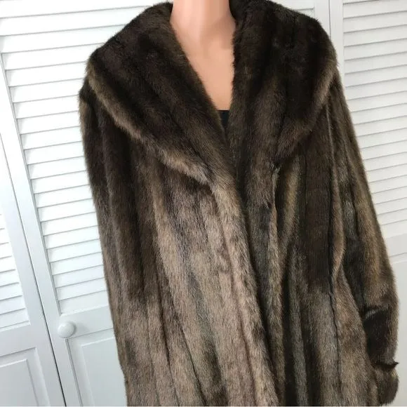 *NEW* LANE BRYANT Brown Faux Fur Coat Size 14/16