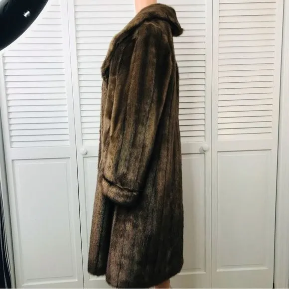 *NEW* LANE BRYANT Brown Faux Fur Coat Size 14/16