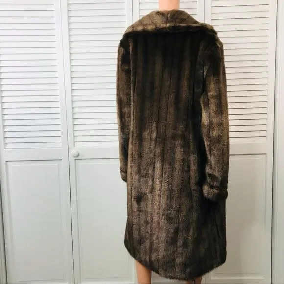 *NEW* LANE BRYANT Brown Faux Fur Coat Size 14/16