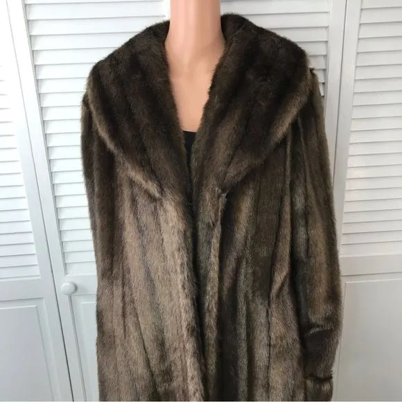 *NEW* LANE BRYANT Brown Faux Fur Coat Size 14/16