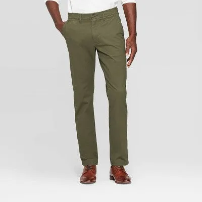 New - Men's Every Wear Athletic Fit Chino Pants - Goodfellow & Co Paris Green 38X30