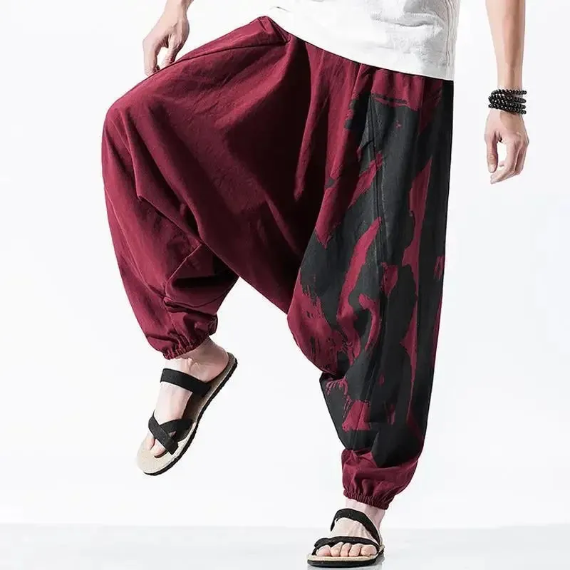 New OB Cotton Hip Hop Style Loose Fit Low Waist Pants