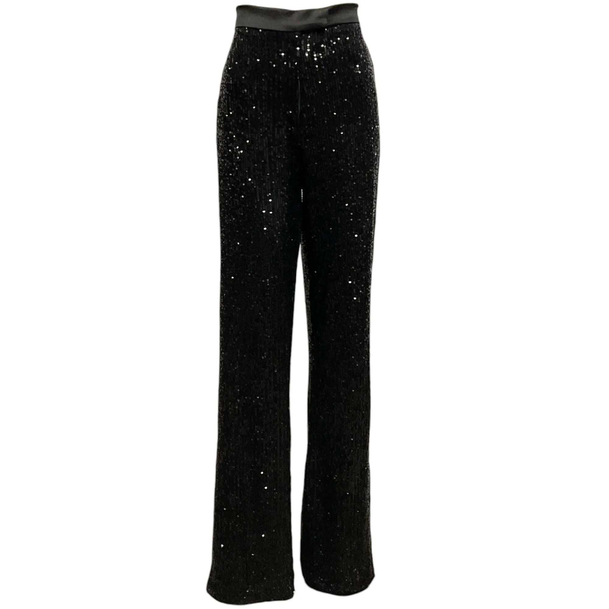 Nonchalant Black Sequined Patterson Pants