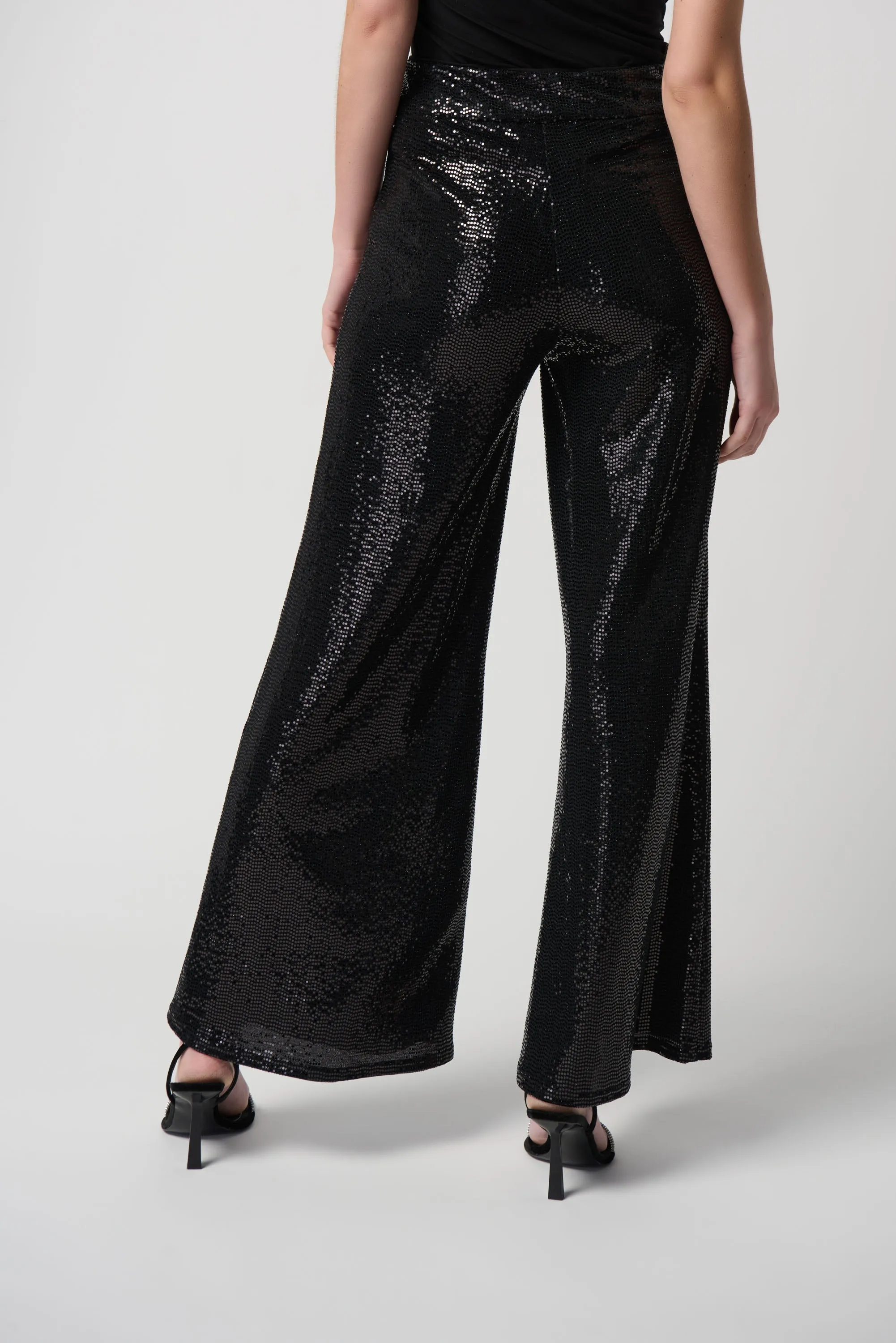 Novelty Knit Wide Leg Pull-On Pants