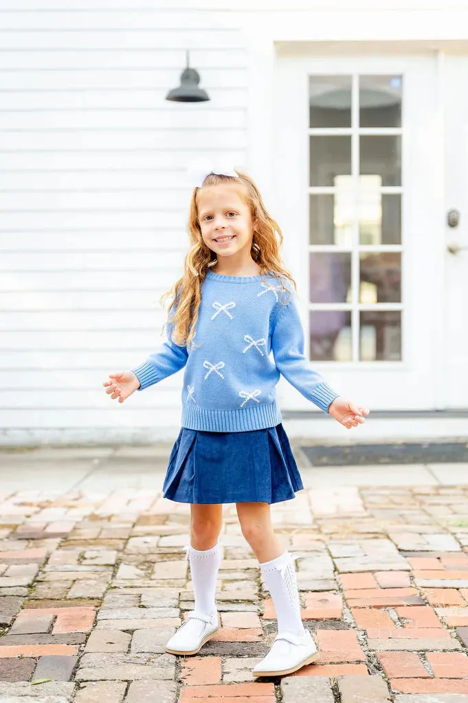 Olivia Navy Corduroy Skirt