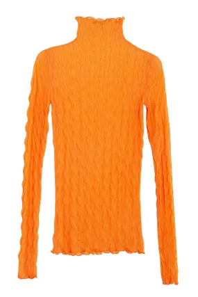 Orange Ross Mesh Top