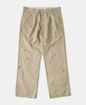 Paint-Splatter Repaired Chino Pants