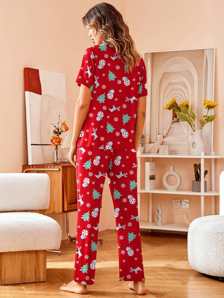 Pajamas Set Shirt with Long Pants