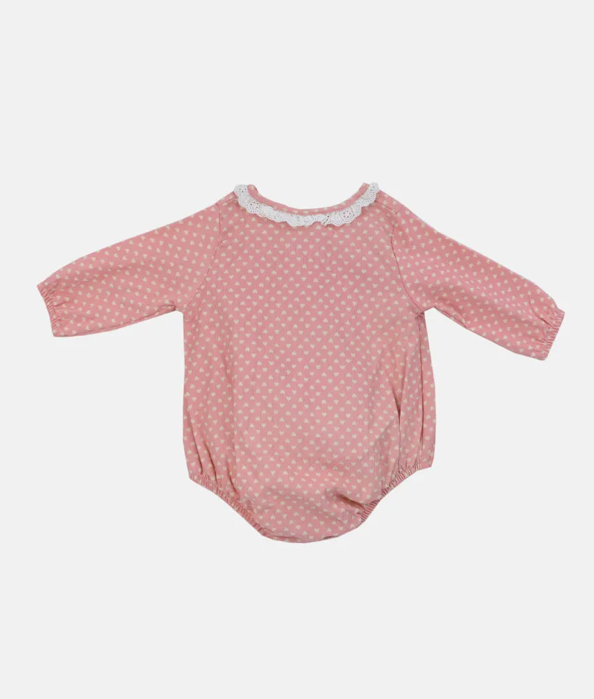 Pink Hearts Baby Girl Romper