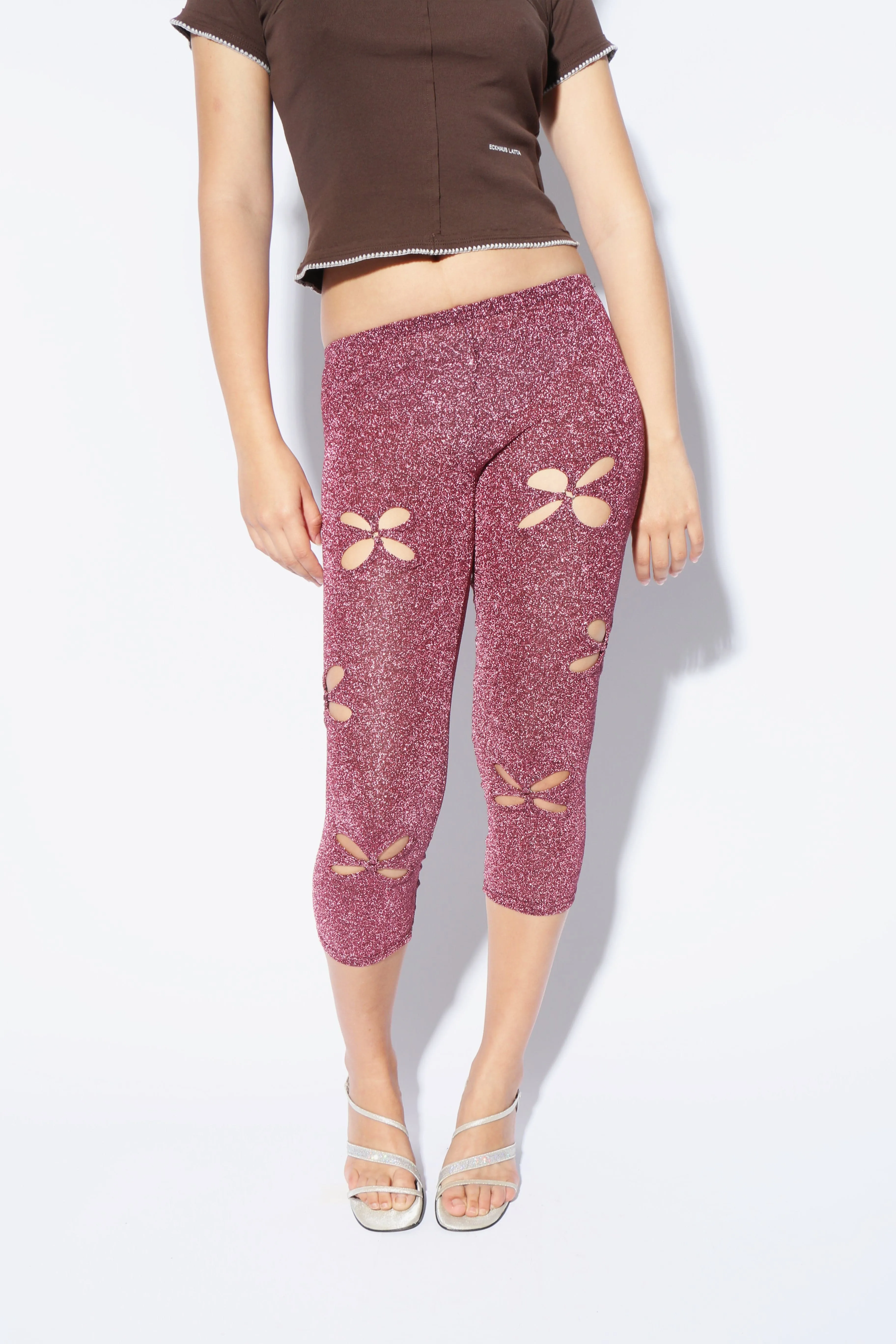 Pink Lurex Leggings